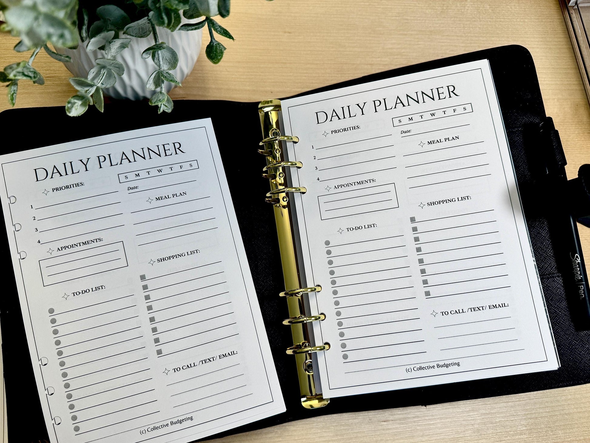 A5 Budget Binder Daily Planner Insert: Cash Stuffing, Money Management