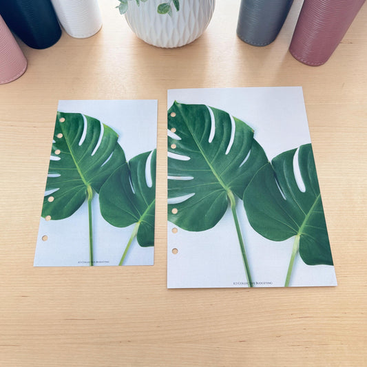 Green Leaf Budget Binder Dashboard: A5/A6 Cash Stuffing Insert