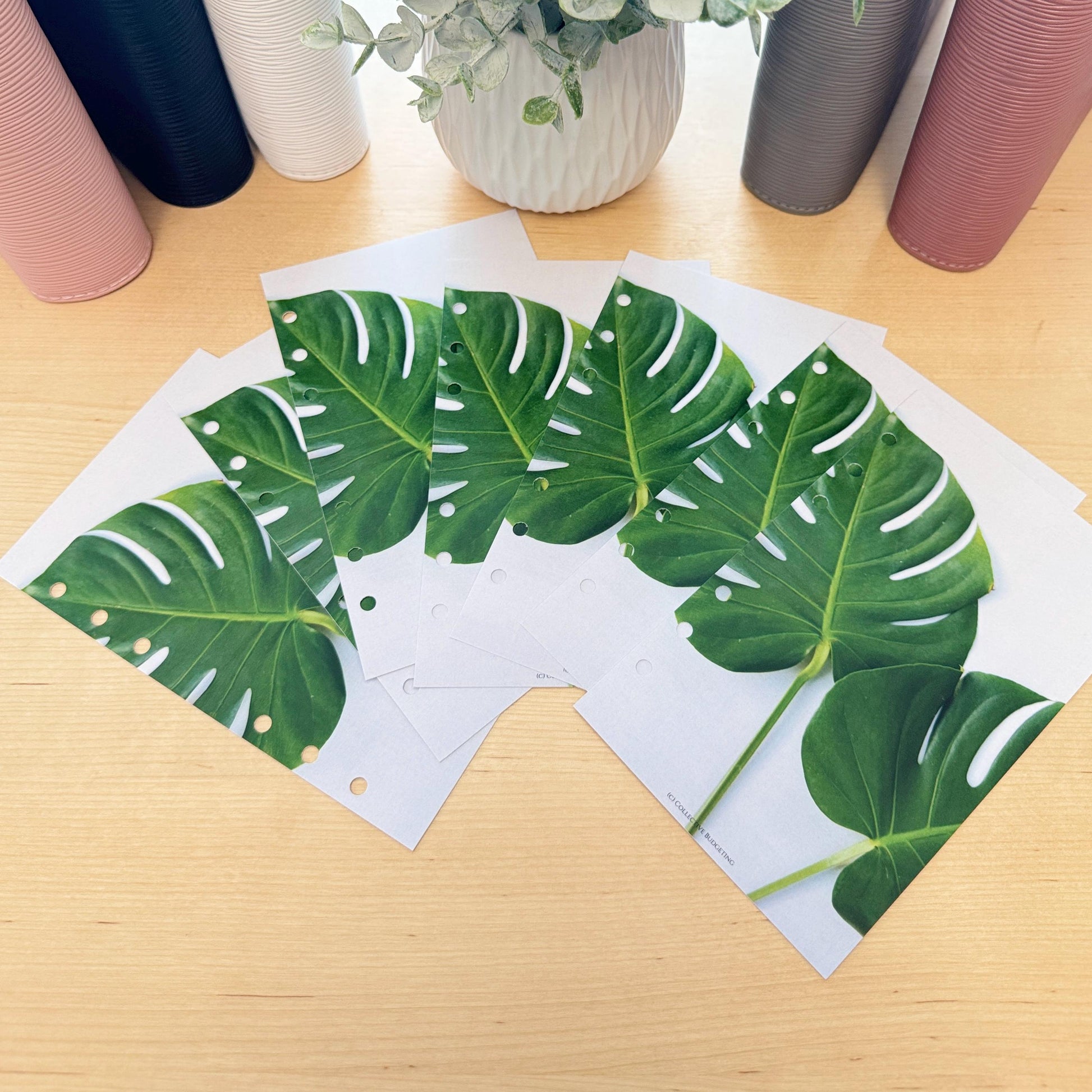Green Leaf Budget Binder Dashboard: A5/A6 Cash Stuffing Insert