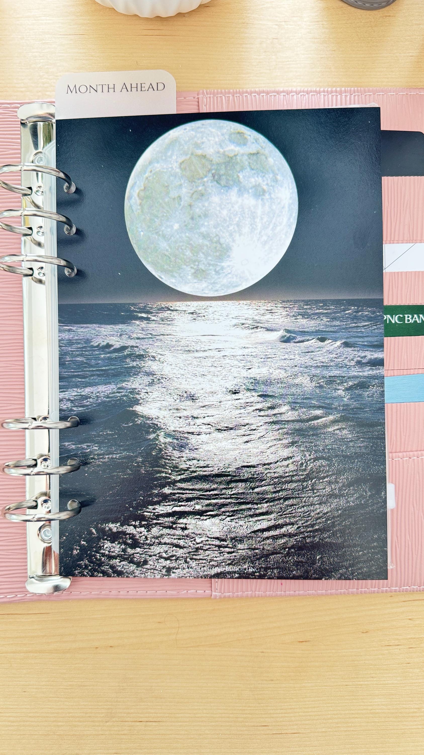 Moonrise Budget Binder Dashboard Insert: A5 A6 Cash Stuffing