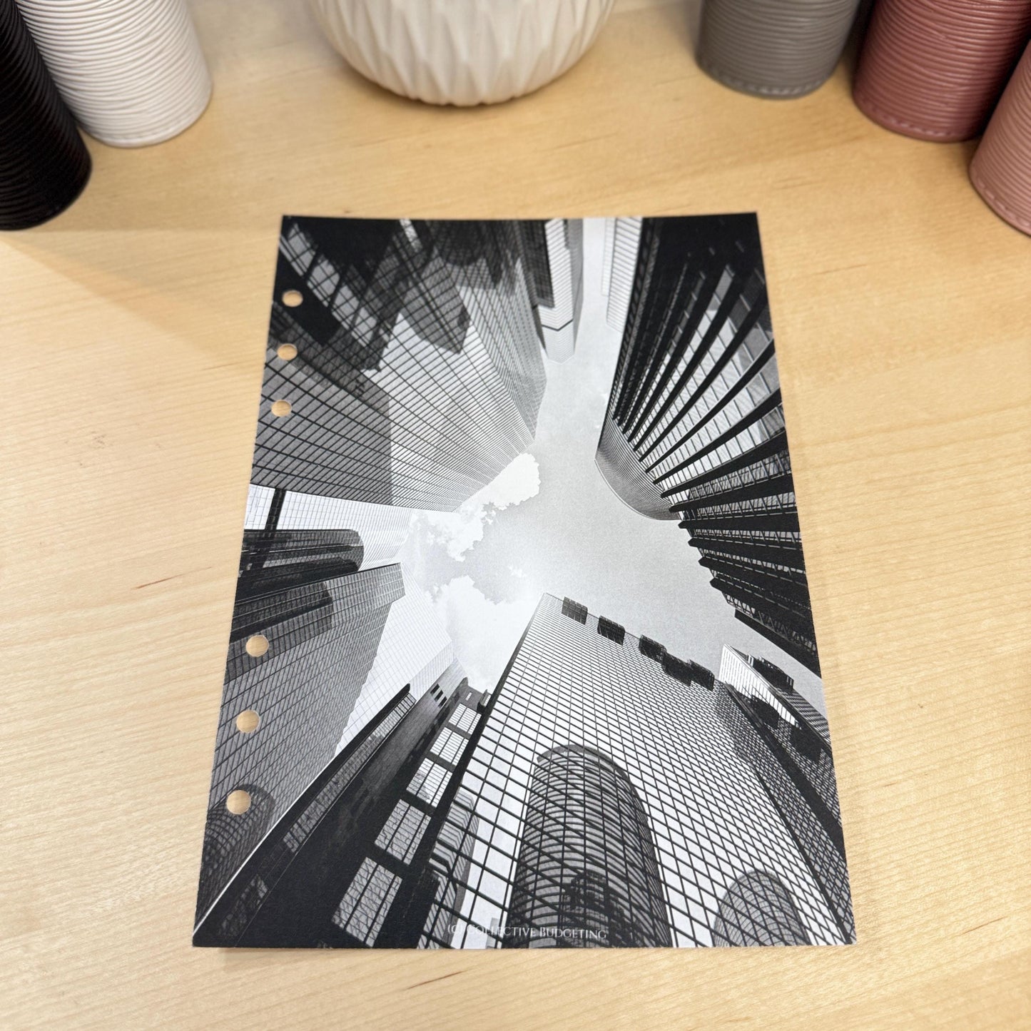 City High Rise Budget Binder Dashboard: A5 A6 Cash Stuffing Insert