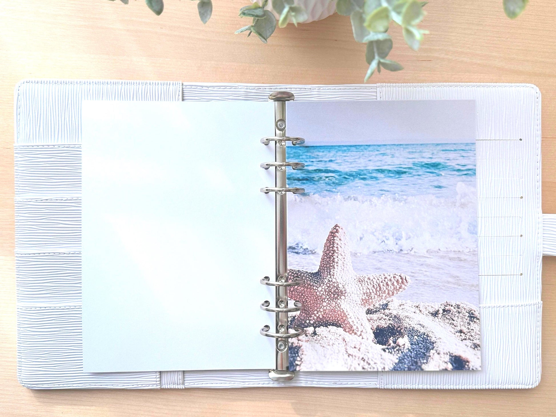 Beach Budget Binder Dashboard Insert: A5 A6 Cash Stuffing Tool