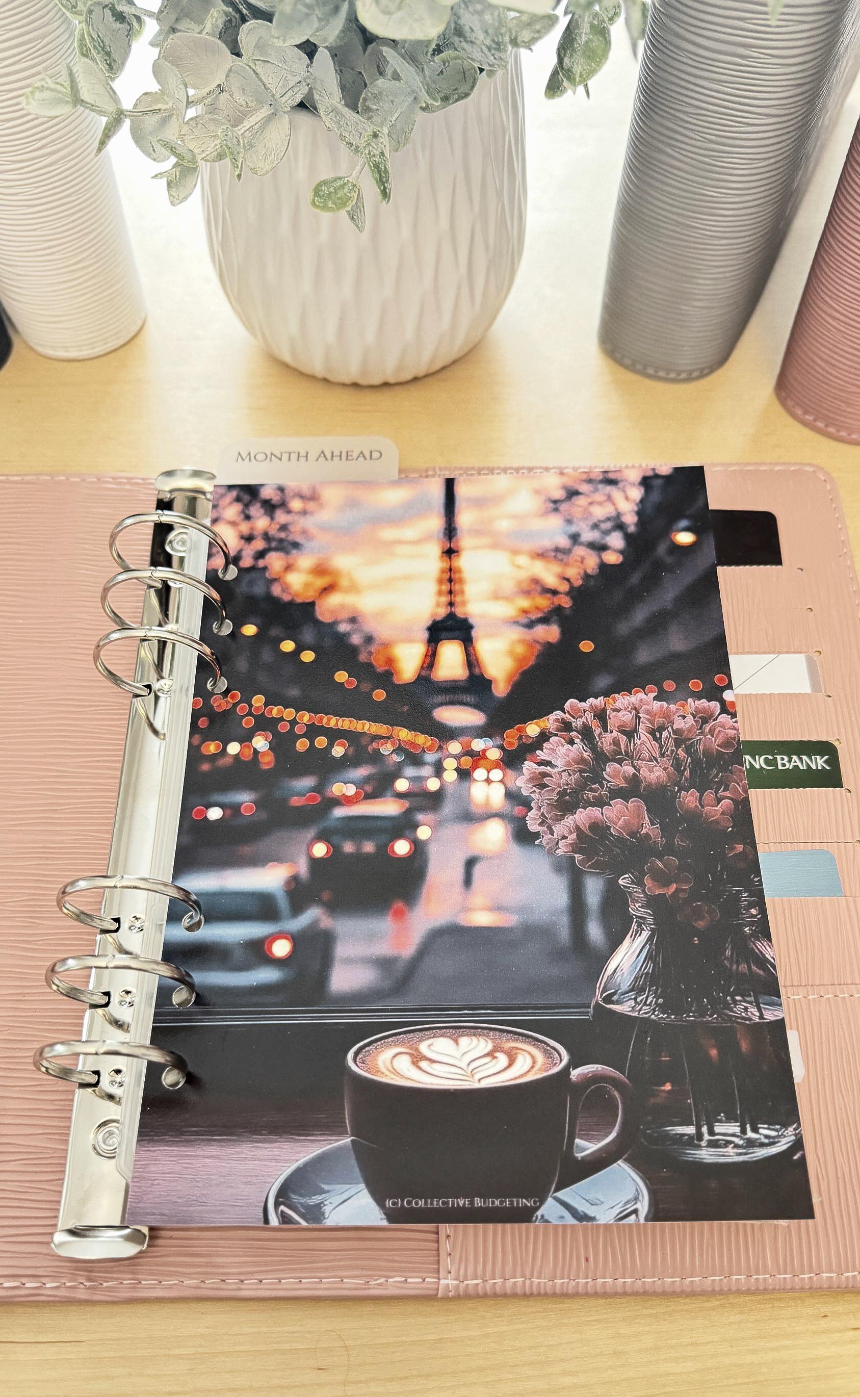 Coffee Shop Budget Binder Dashboard: A5/A6 Cash Stuffing Insert