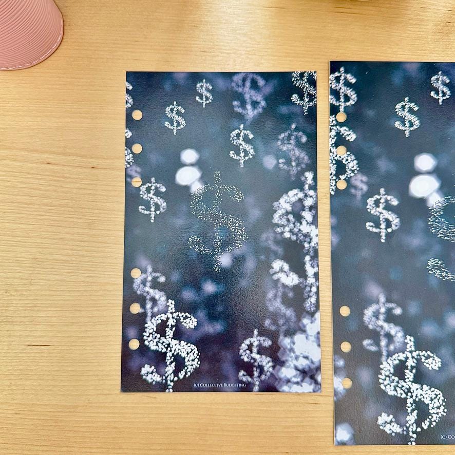 A5 & A6 Dollar Sign Savings Dashboard, Budget Binder, Cash Stuffing Binder Insert