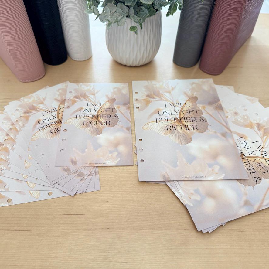 Butterfly Effect Budget Binder Dashboard: A5/A6 Cash Stuffing Insert