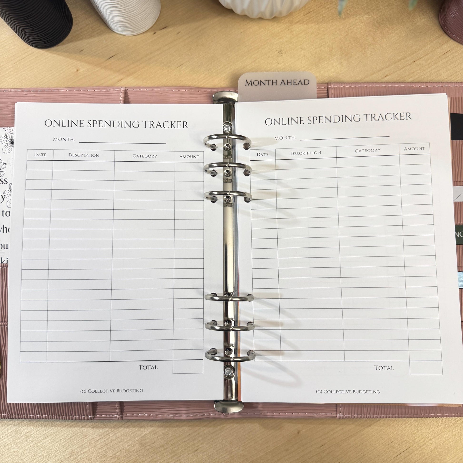 A5 Budget Binder Insert: Online Spending Tracker, Cash Stuffing Tool
