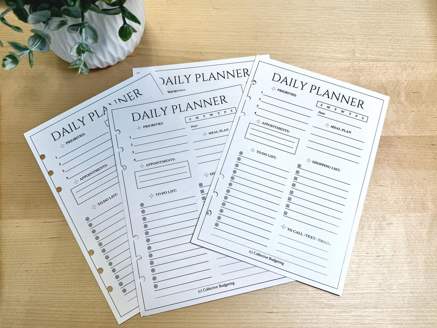 A5 Budget Binder Daily Planner Insert: Cash Stuffing, Money Management