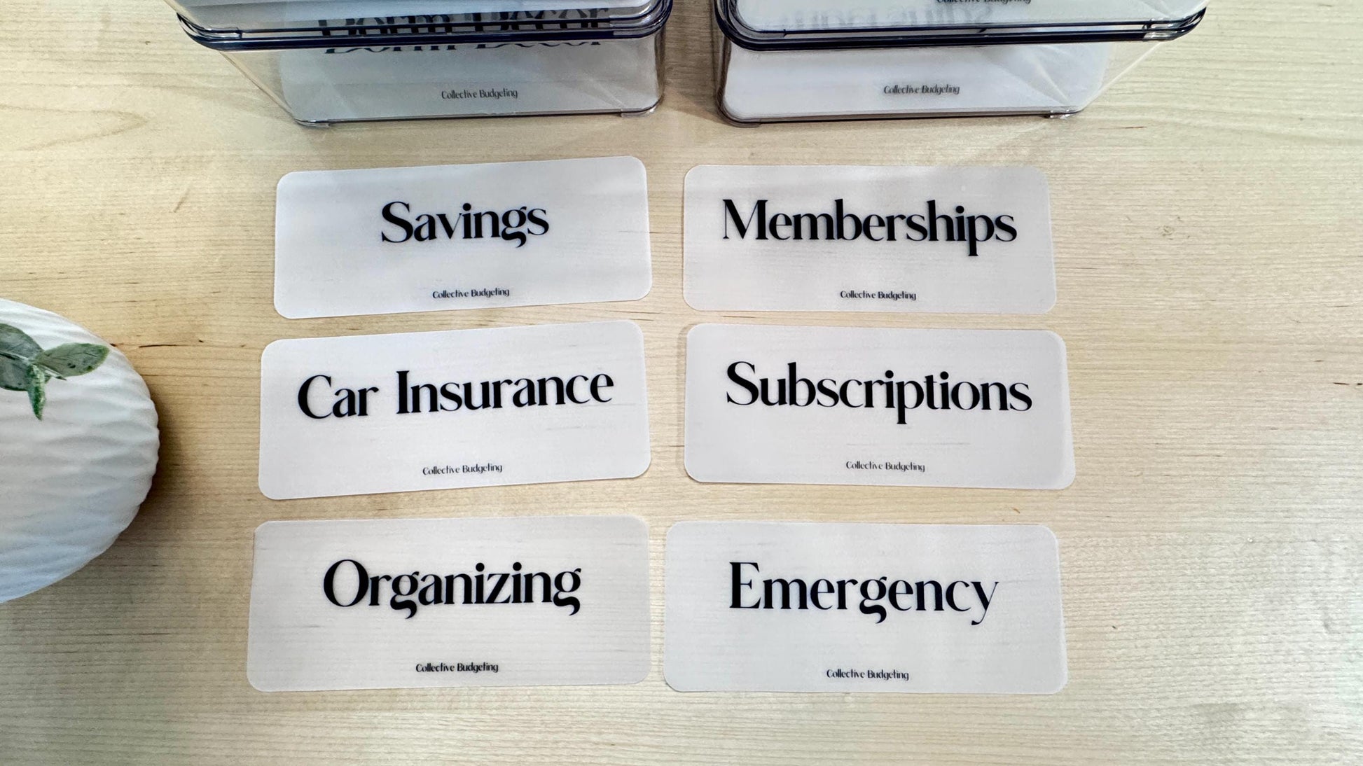 Cash Envelope Placeholders: Laminated Vellum Budgeting Inserts for Dave Ramsey System