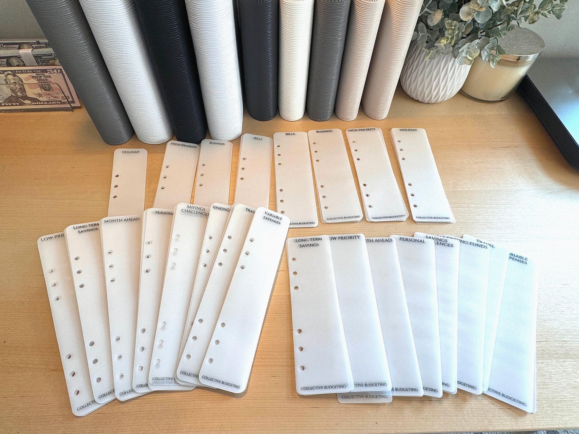 Peekaboo Tab Bookmark/Budget Binder Dividers/Bookmark/Vellum Laminated Bookmark/ Budget Binder Bookmark/Planner bookmark/Budget Sheet Insert