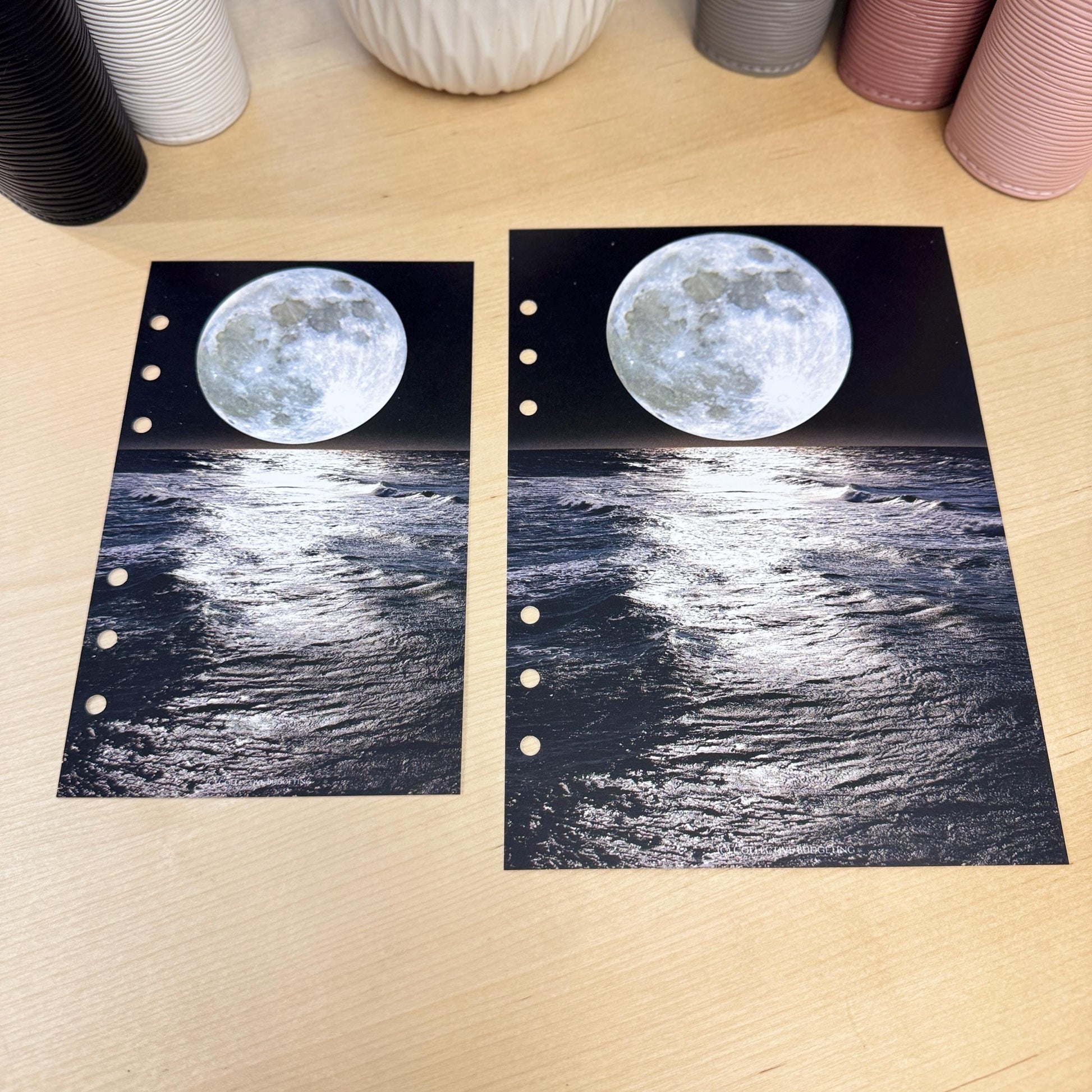 Moonrise Budget Binder Dashboard Insert: A5 A6 Cash Stuffing