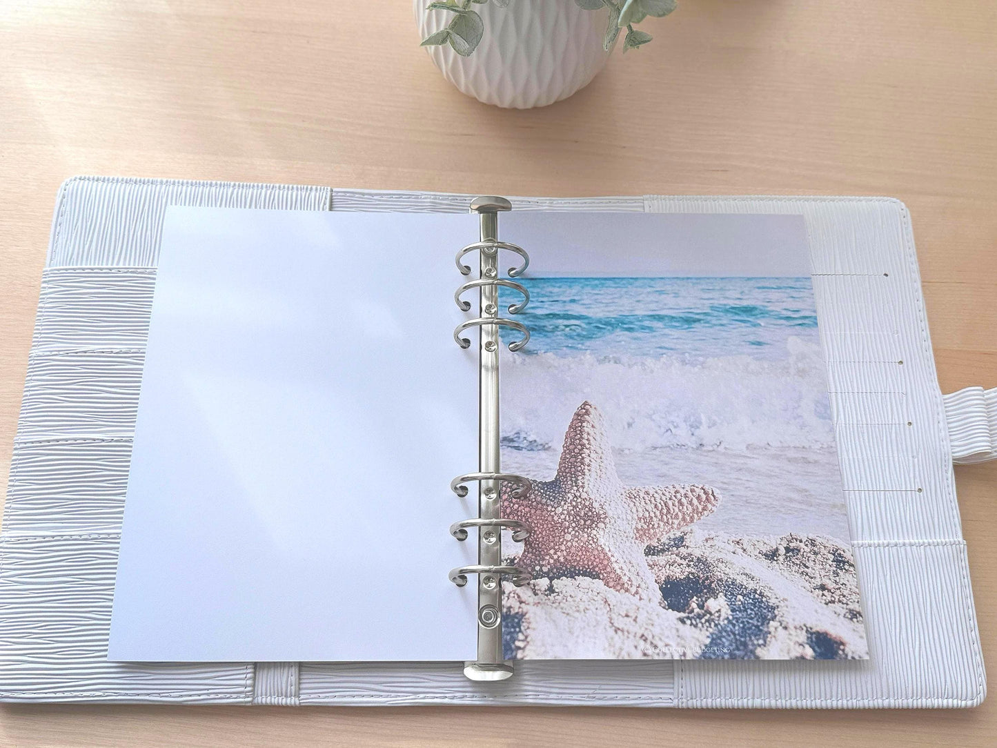 Beach Budget Binder Dashboard Insert: A5 A6 Cash Stuffing Tool