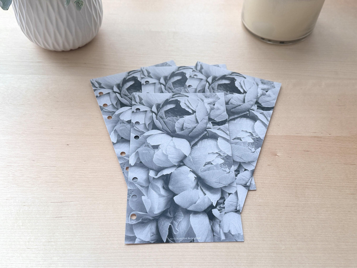 Peonies Budget Binder Dashboard: A5/A6 Cash Stuffing Insert