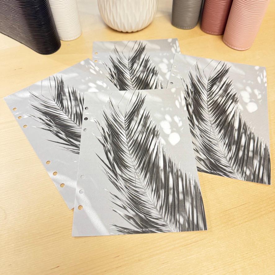 Palm Leaves Budget Binder Dashboard: A5 A6 Cash Stuffing Insert
