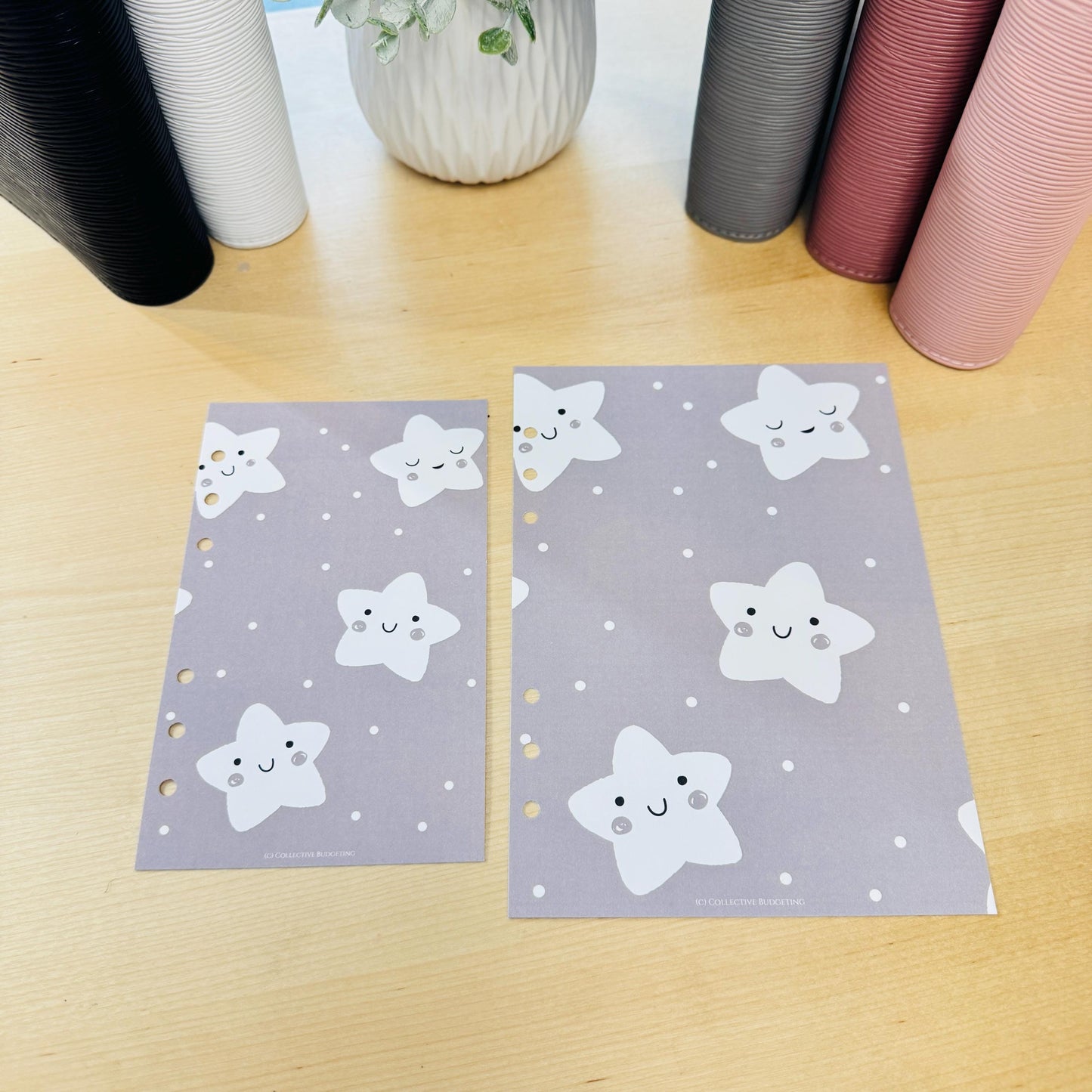 Rising Star Kids Budget Binder Dashboard: A5 A6 Cash Stuffing Insert