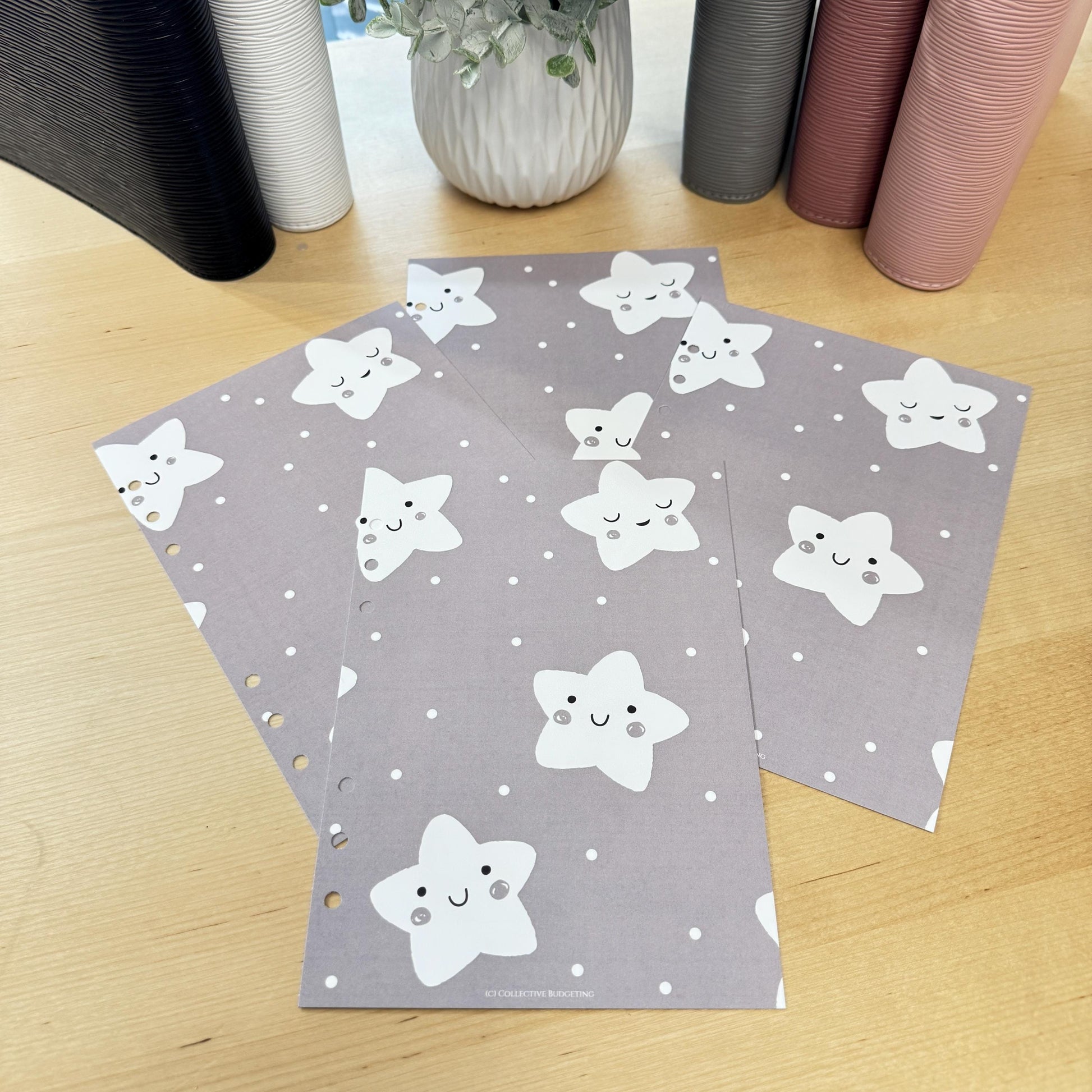 Rising Star Kids Budget Binder Dashboard: A5 A6 Cash Stuffing Insert