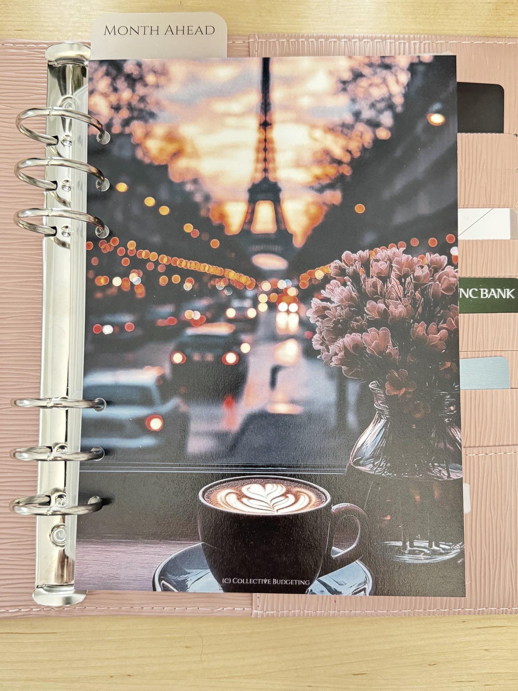 Coffee Shop Budget Binder Dashboard: A5/A6 Cash Stuffing Insert