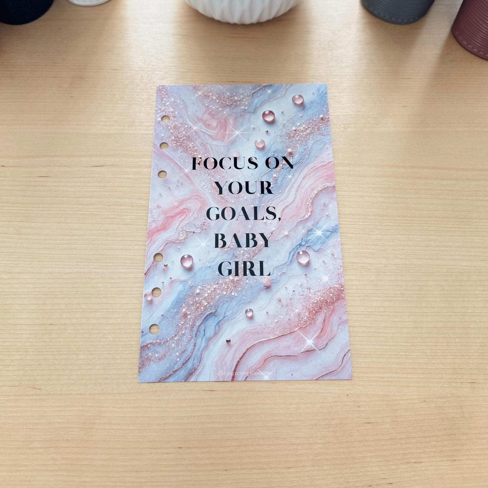 A5 & A6 Focus on Your Goals Design Dashboard, Budget Binder, Cash Stuffing Binder Insert