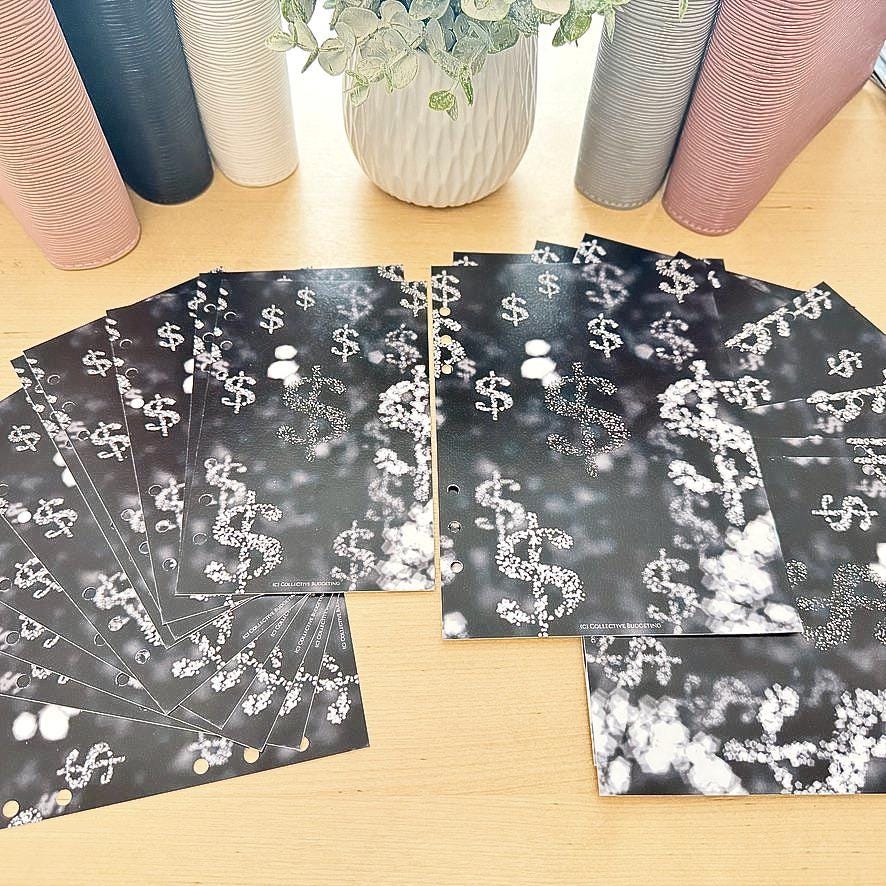 A5 & A6 Dollar Sign Savings Dashboard, Budget Binder, Cash Stuffing Binder Insert