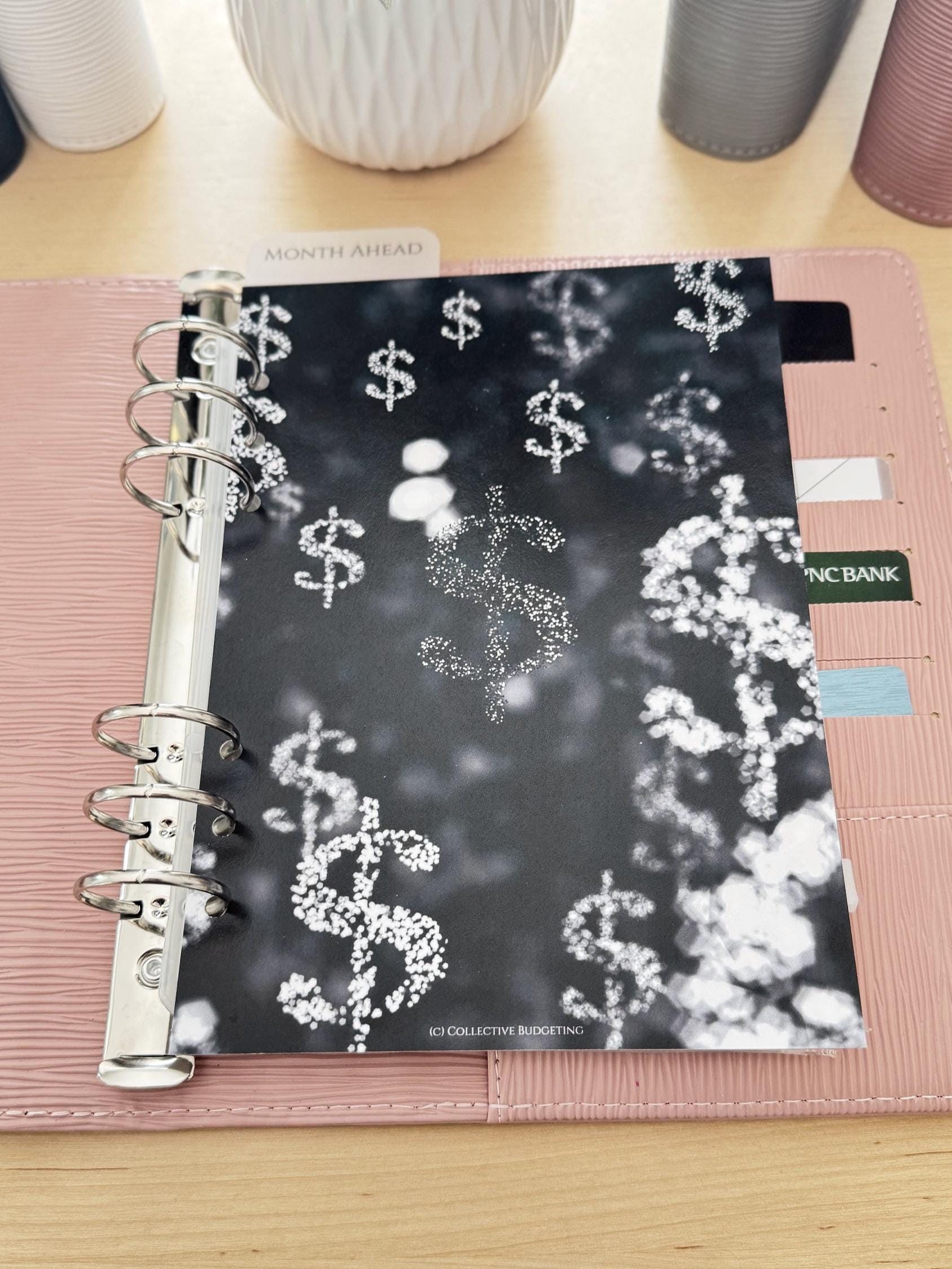 A5 & A6 Dollar Sign Savings Dashboard, Budget Binder, Cash Stuffing Binder Insert