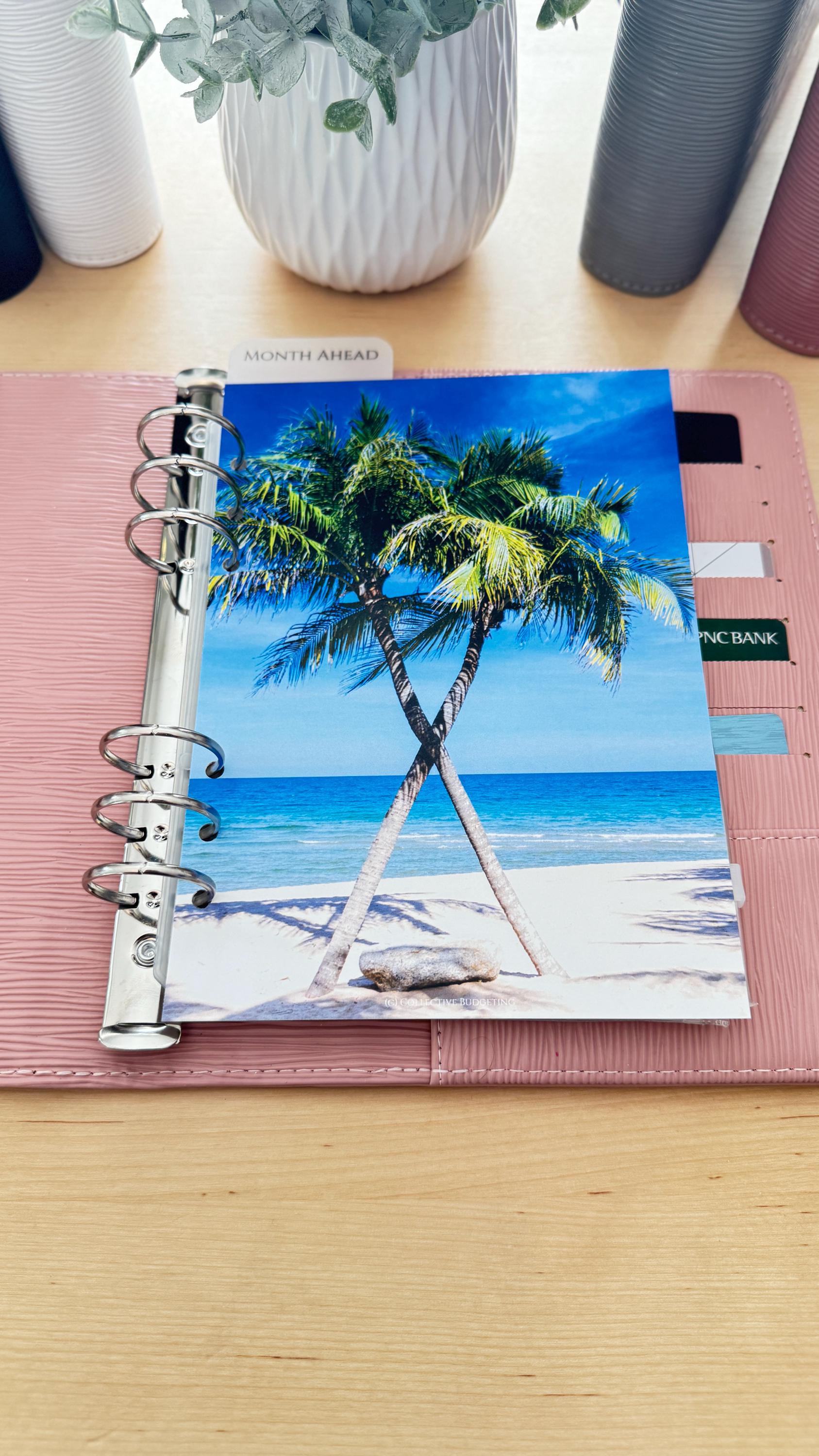Oasis Palms Budget Binder Dashboard: A5/A6 Cash Stuffing Insert