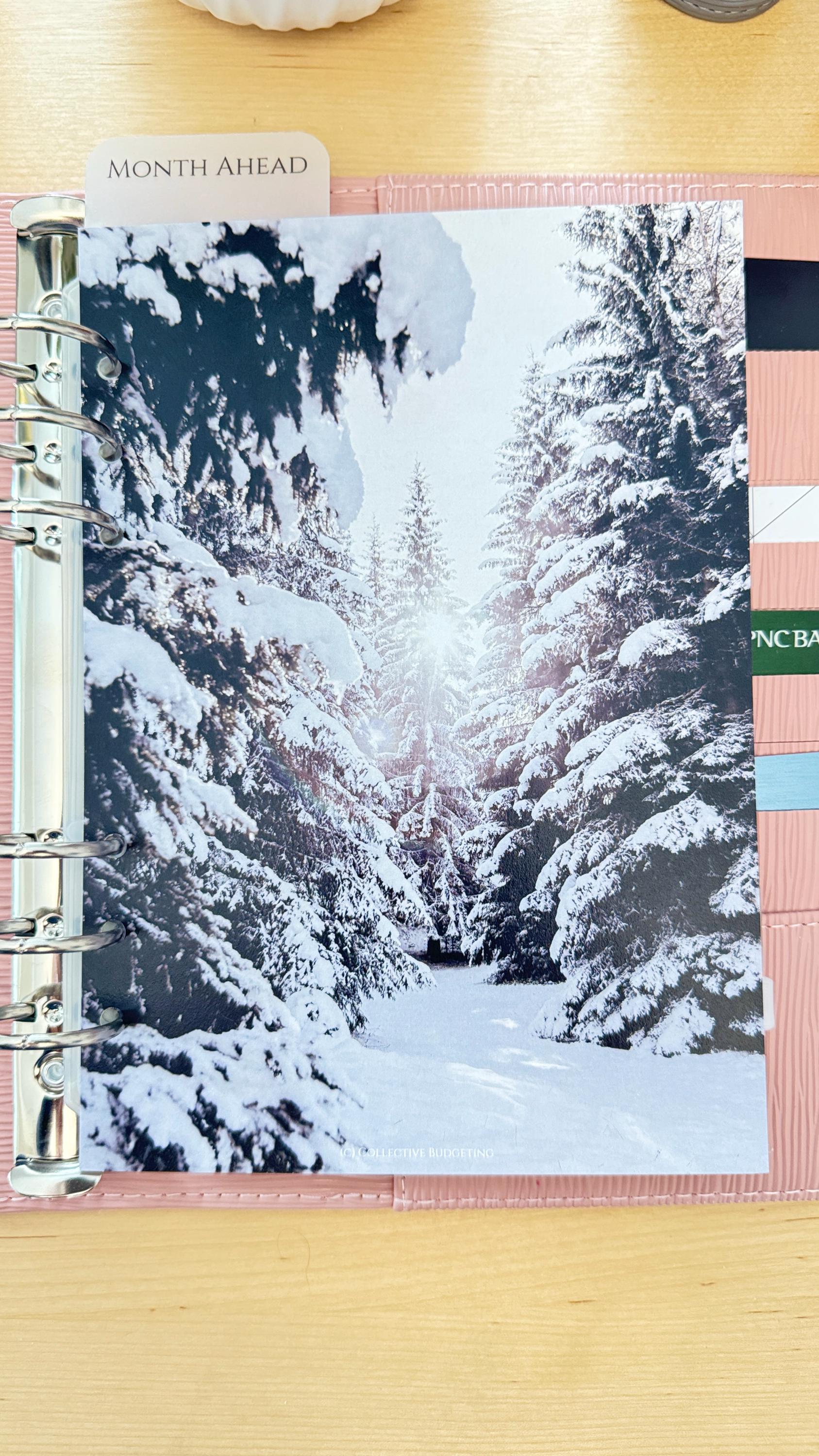 Winter Budget Binder Dashboard: A5/A6 Cash Stuffing Insert