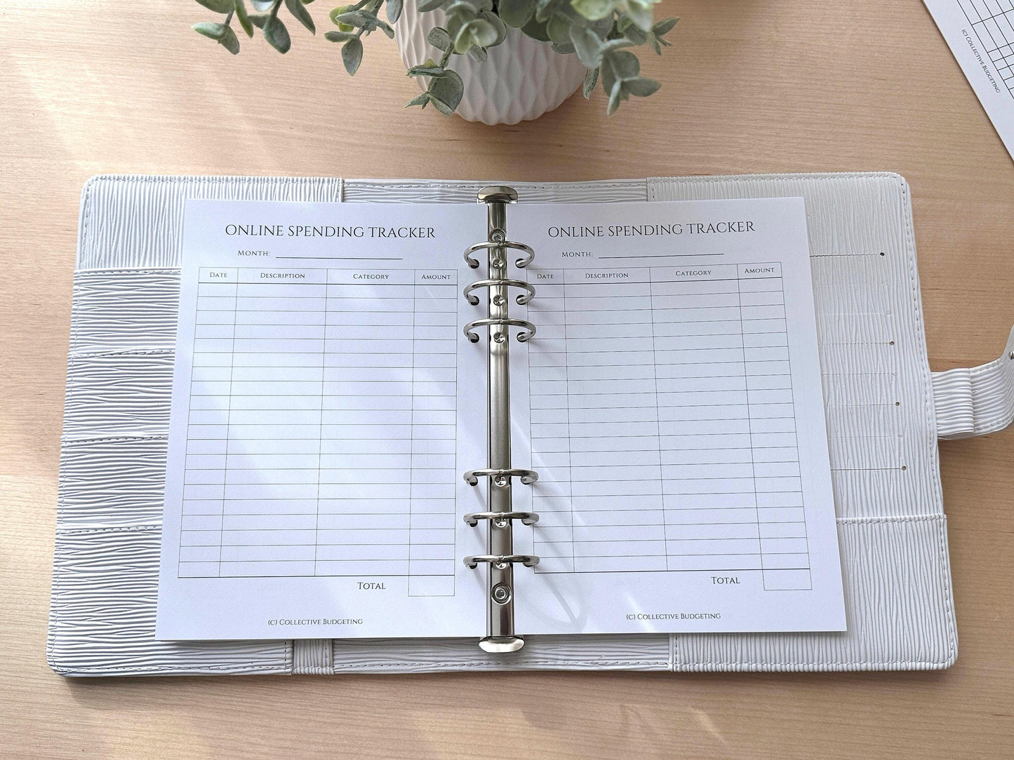 A5 Budget Binder Insert: Online Spending Tracker, Cash Stuffing Tool