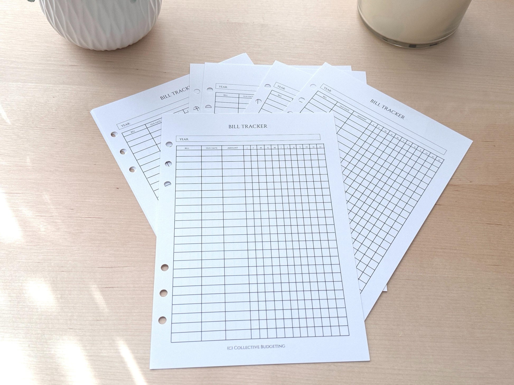 A5 Budget Binder Insert: Bill Tracker, Cash Stuffing Tool