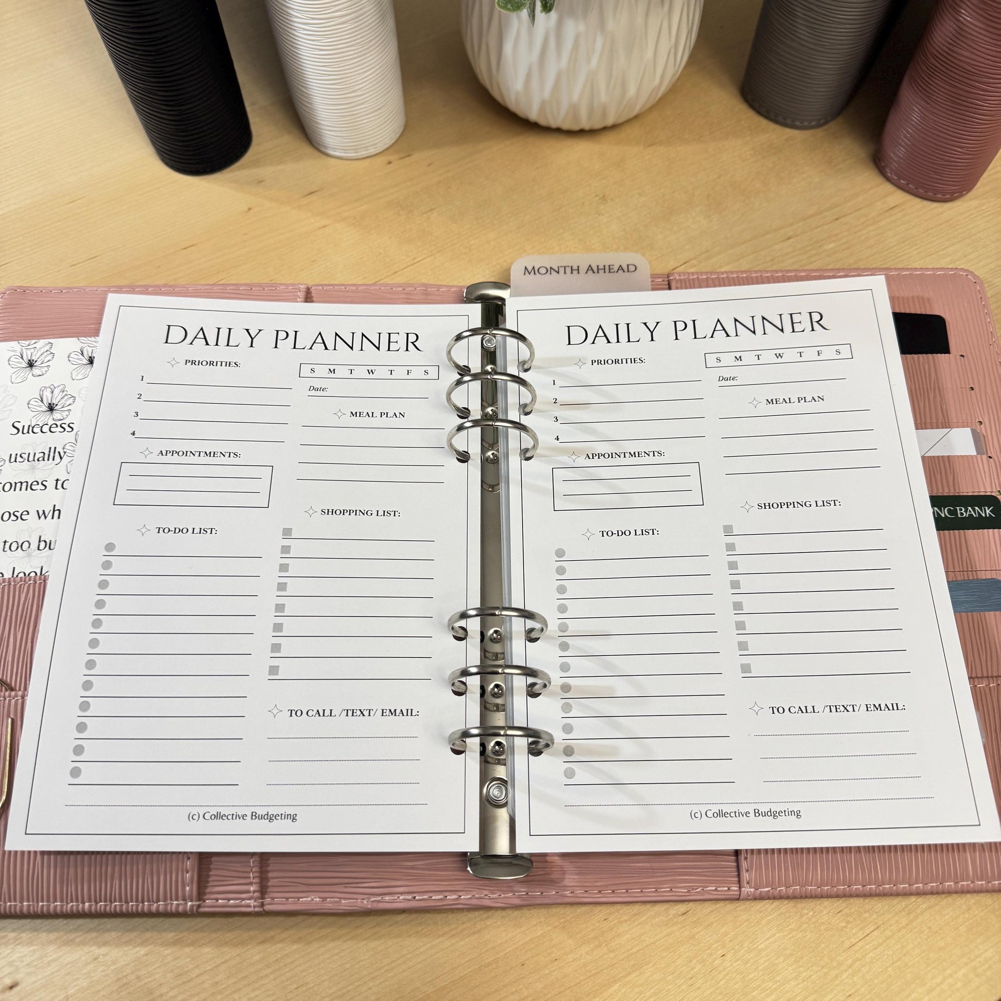 A5 Budget Binder Daily Planner Insert: Cash Stuffing, Money Management