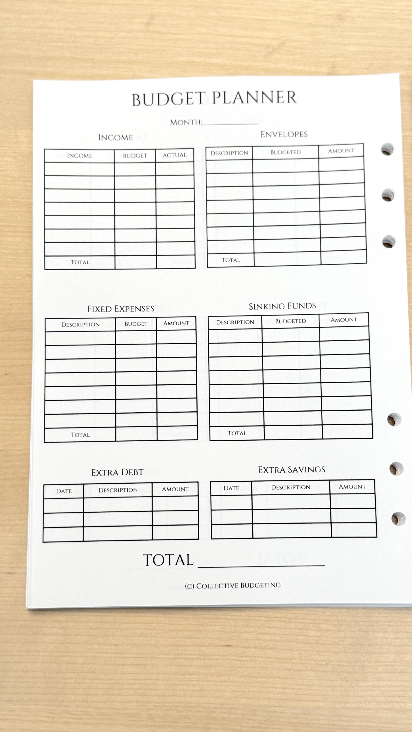 A5 Budget Binder BUDGET PLANNER Insert For Cash Stuffing System, Budgeting Envelope Tool For Money Management And Savings Goals