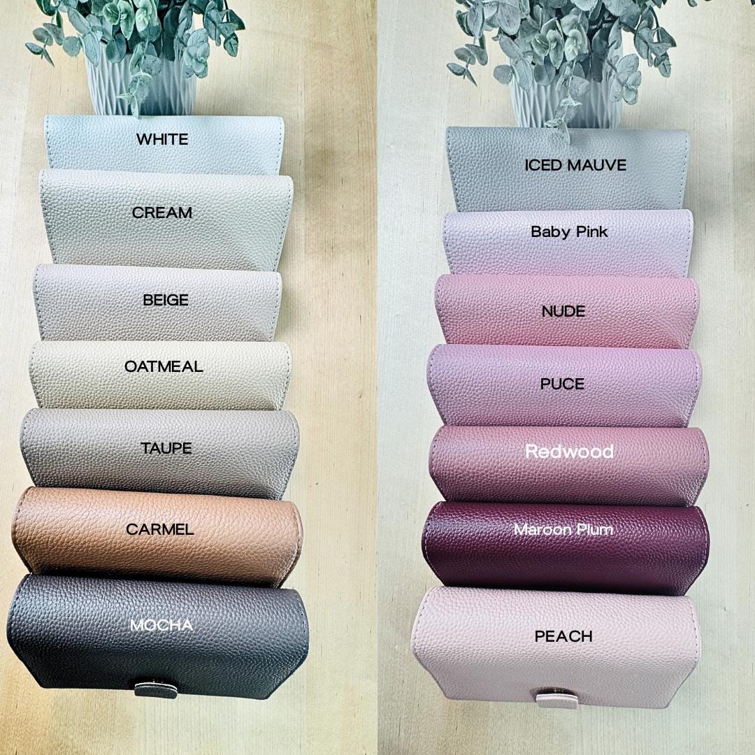 A6 Pebble Leather Budget Binder: Gold Rings, Zipper Pocket, Cash Envelope Wallet