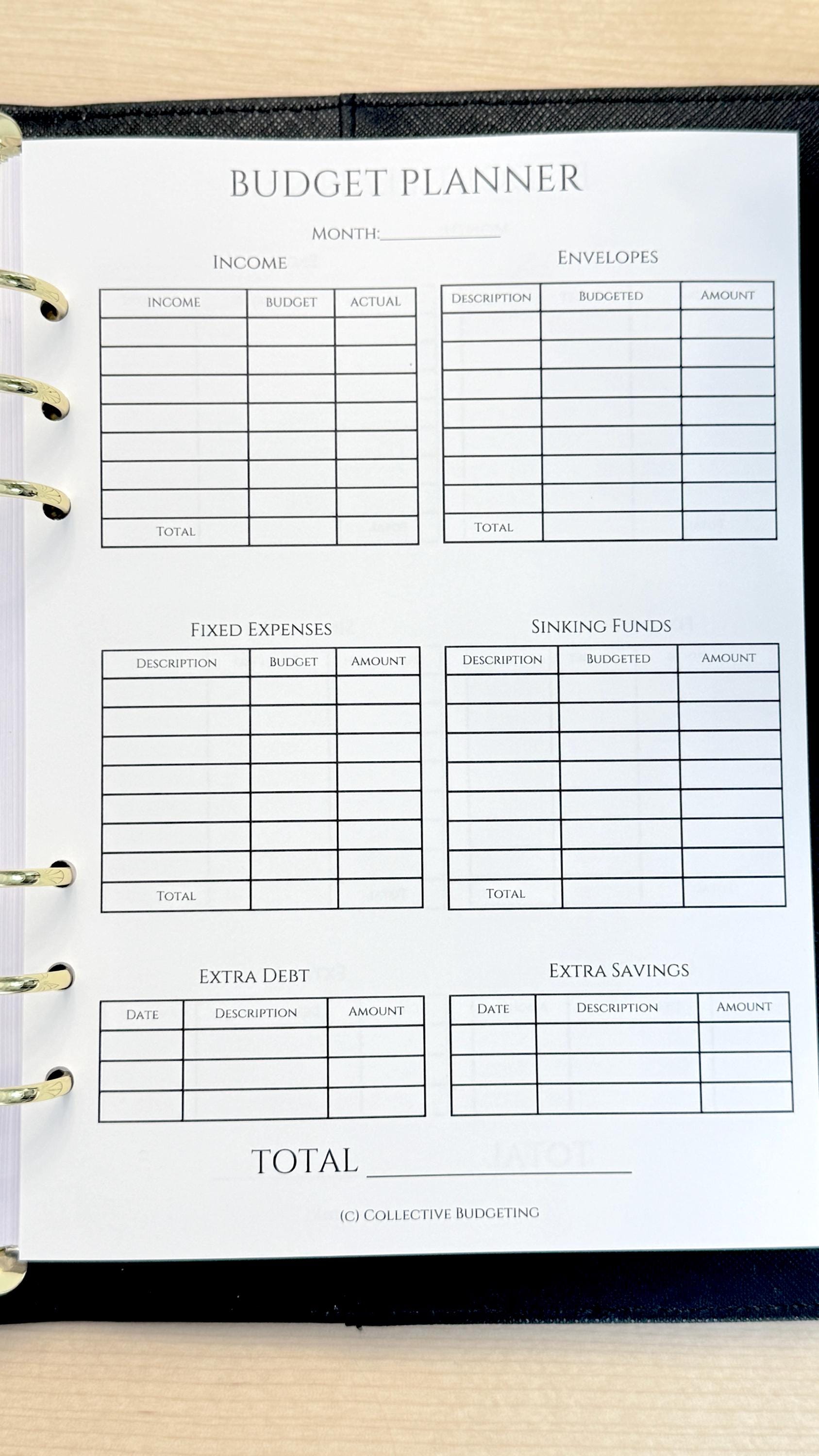 A5 Budget Binder BUDGET PLANNER Insert For Cash Stuffing System, Budgeting Envelope Tool For Money Management And Savings Goals