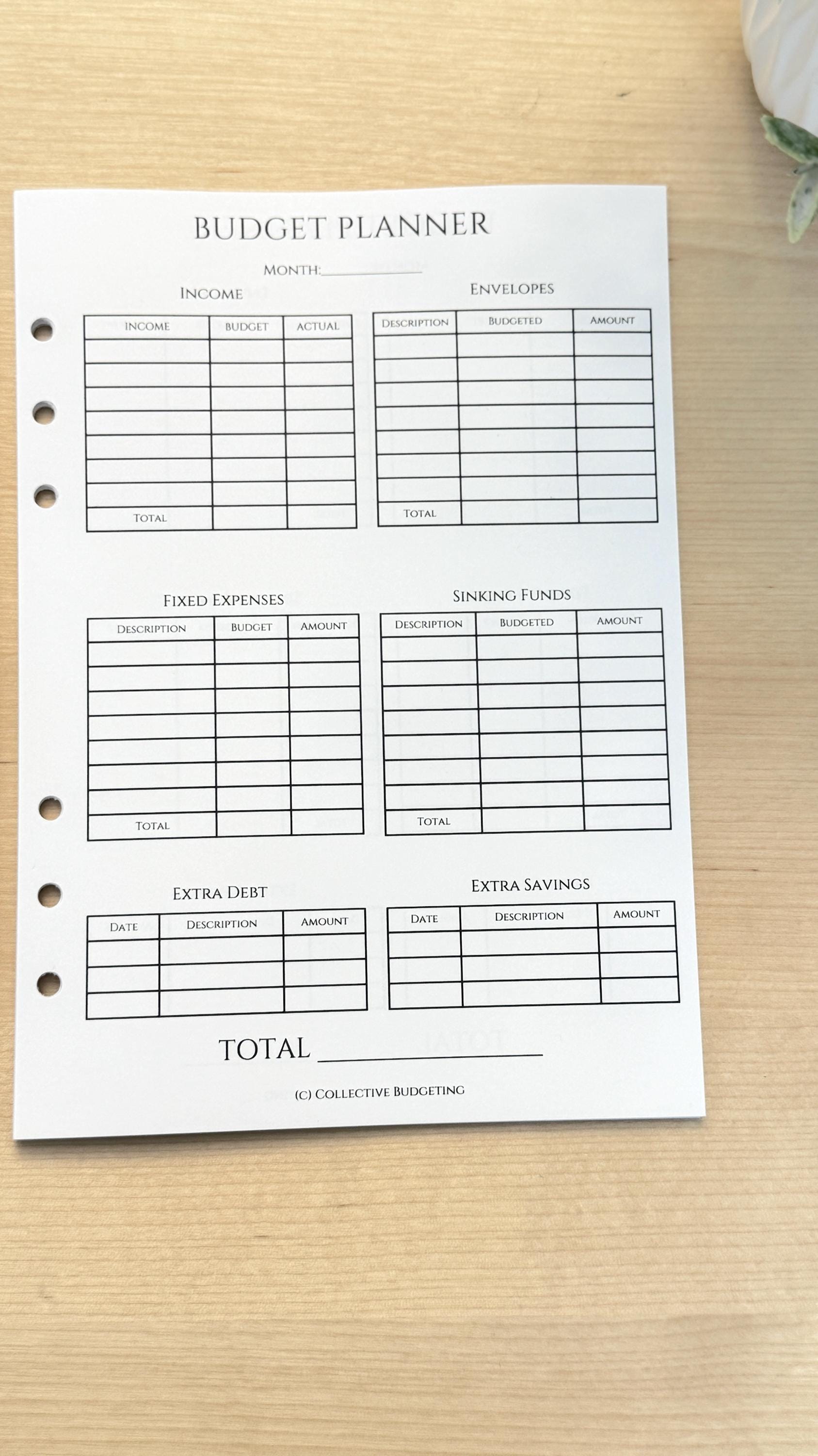 A5 Budget Binder BUDGET PLANNER Insert For Cash Stuffing System, Budgeting Envelope Tool For Money Management And Savings Goals