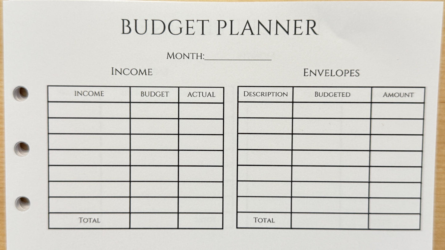 A5 Budget Binder BUDGET PLANNER Insert For Cash Stuffing System, Budgeting Envelope Tool For Money Management And Savings Goals