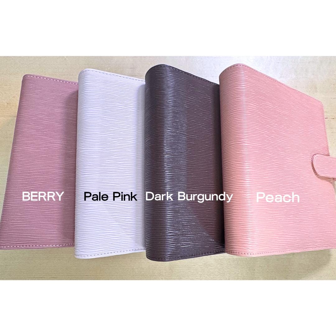 Saffiano A5 Budget Binder: Gold Rings, Cash Envelope Wallet