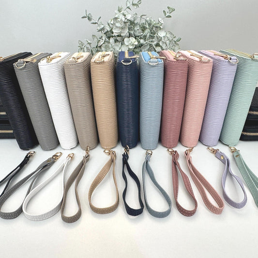 A7 Zippy Leather Budget Wallet: Zipper Closure & Strap