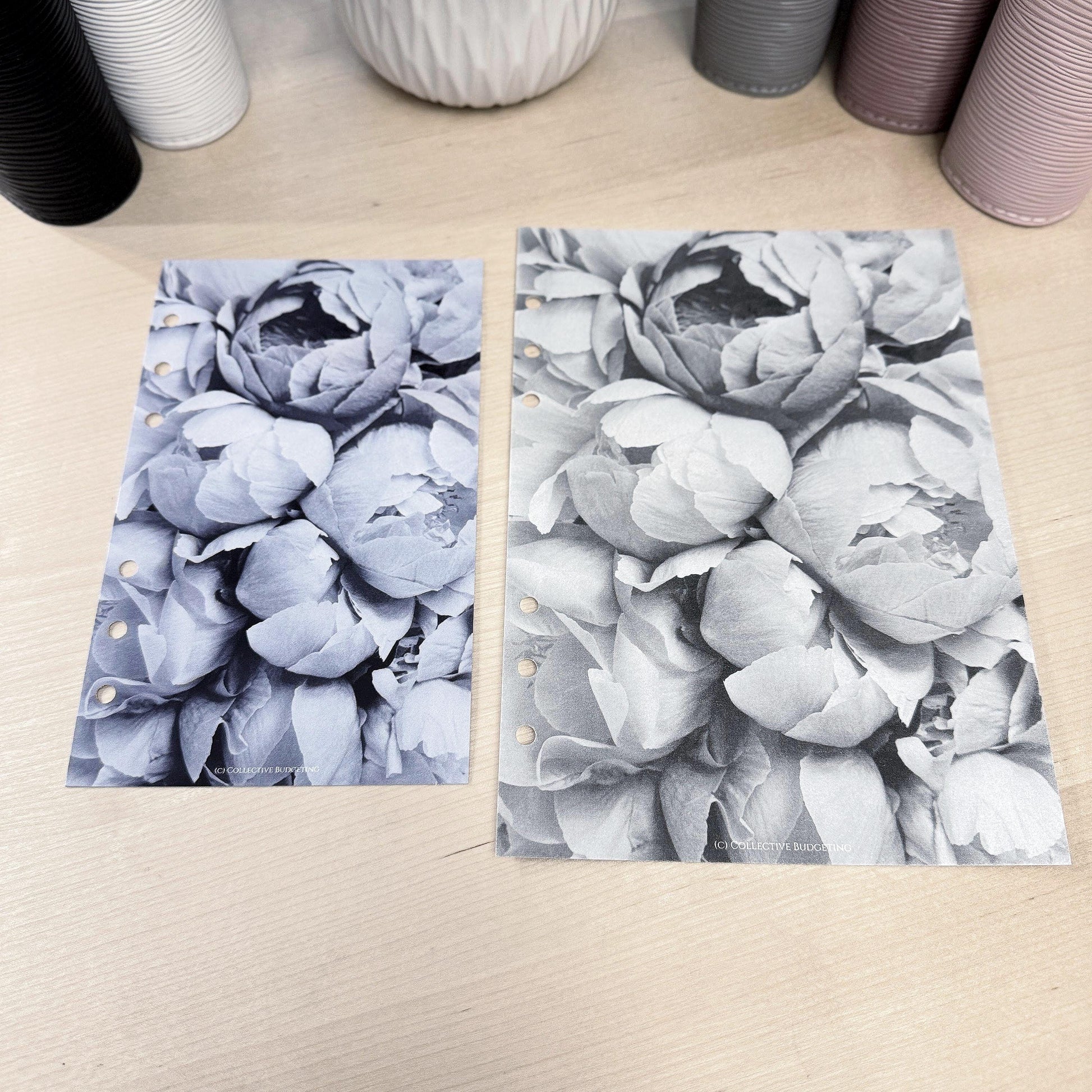 Peonies Budget Binder Dashboard: A5/A6 Cash Stuffing Insert