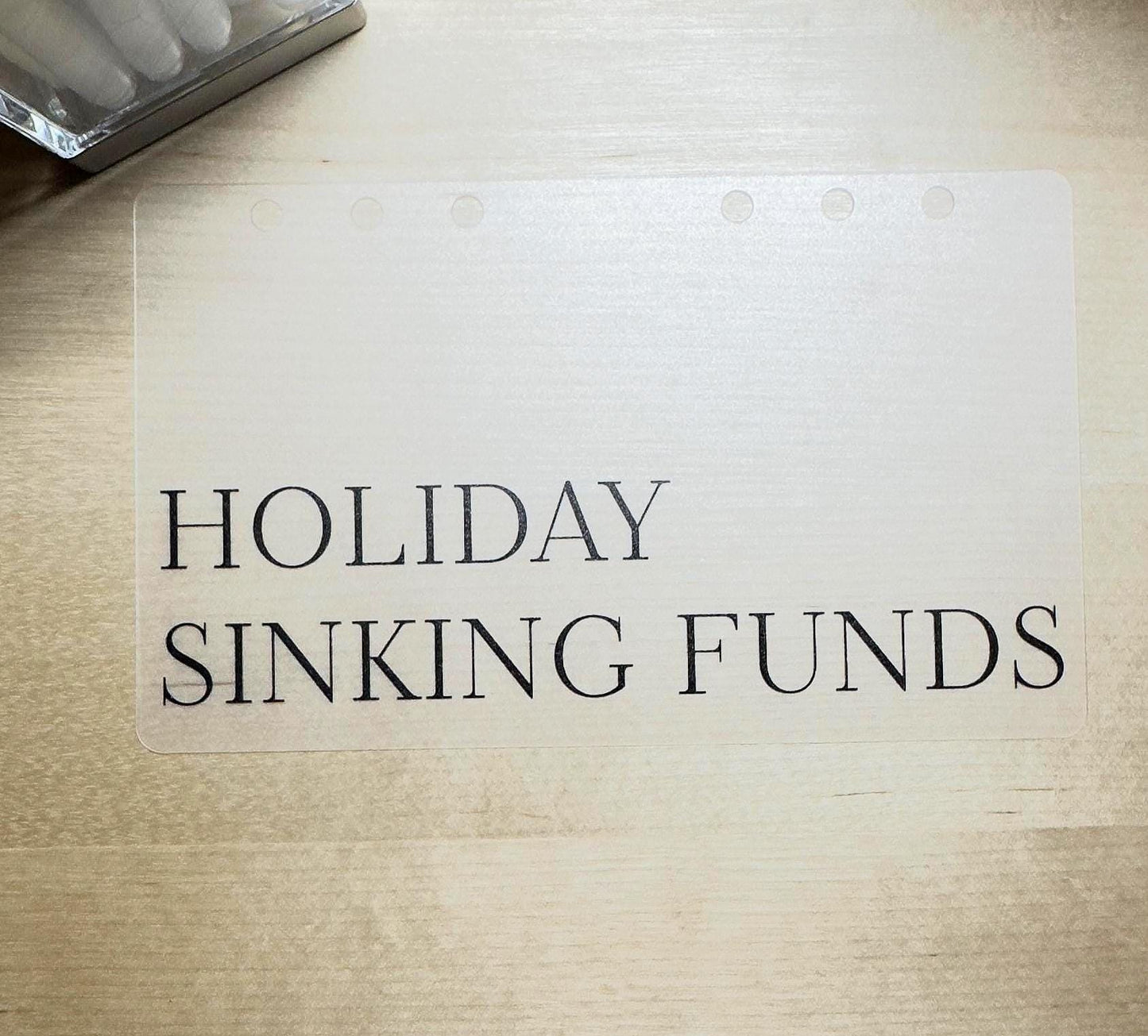 A6 Budget Binder Dashboards Dividers: Laminated Vellum Minimalist Sinking Funds Dashboards