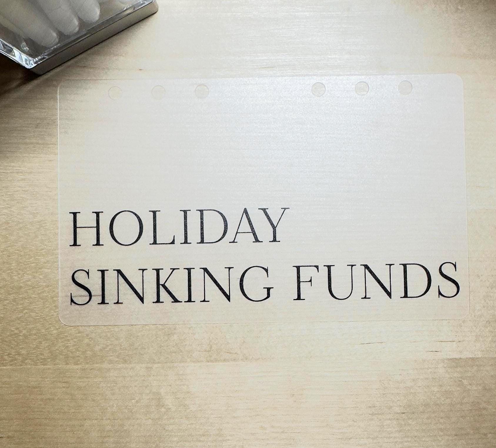 A6 Budget Binder Dashboards Dividers: Laminated Vellum Minimalist Sinking Funds Dashboards