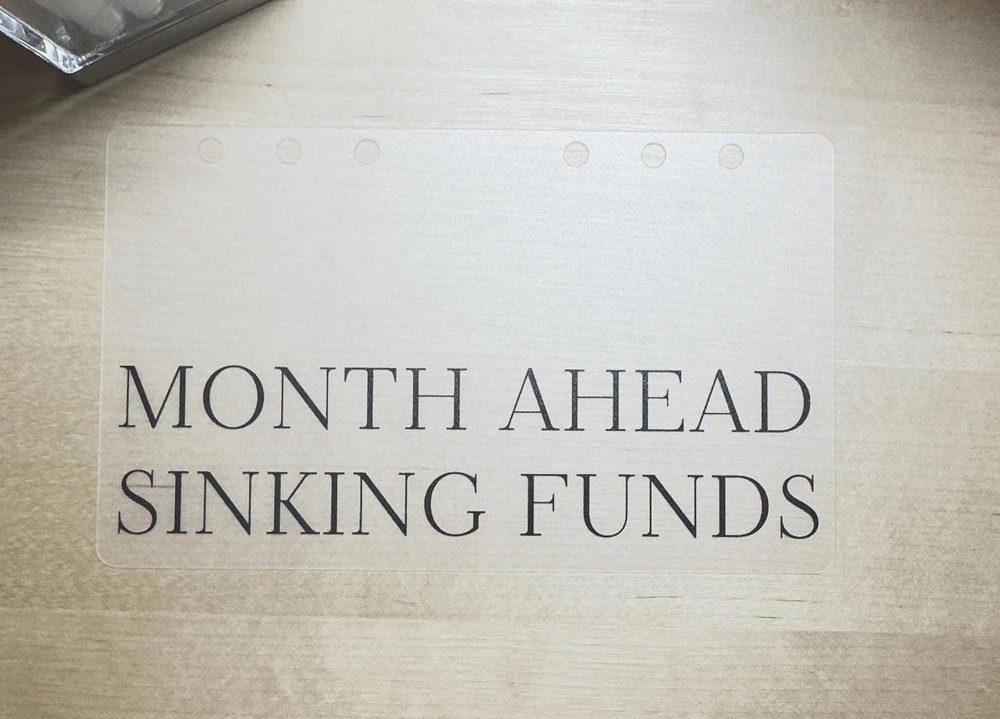 A6 Budget Binder Dashboards Dividers: Laminated Vellum Minimalist Sinking Funds Dashboards