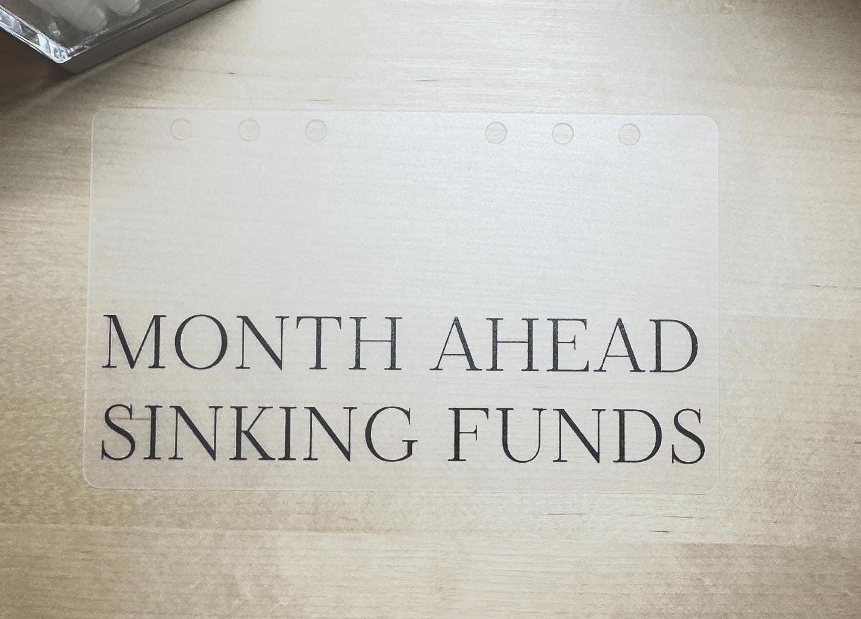A6 Budget Binder Dashboards Dividers: Laminated Vellum Minimalist Sinking Funds Dashboards