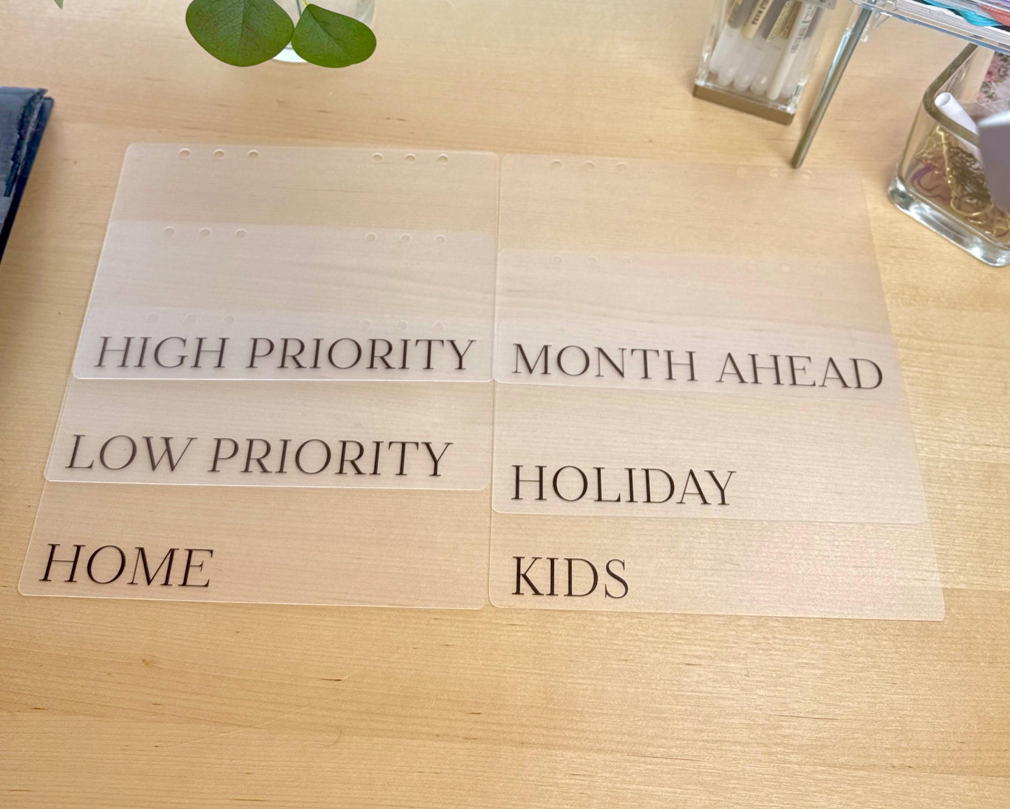 A5 Budget Binder Dashboard Dividers: Laminated Vellum Minimalist Planner Tabs