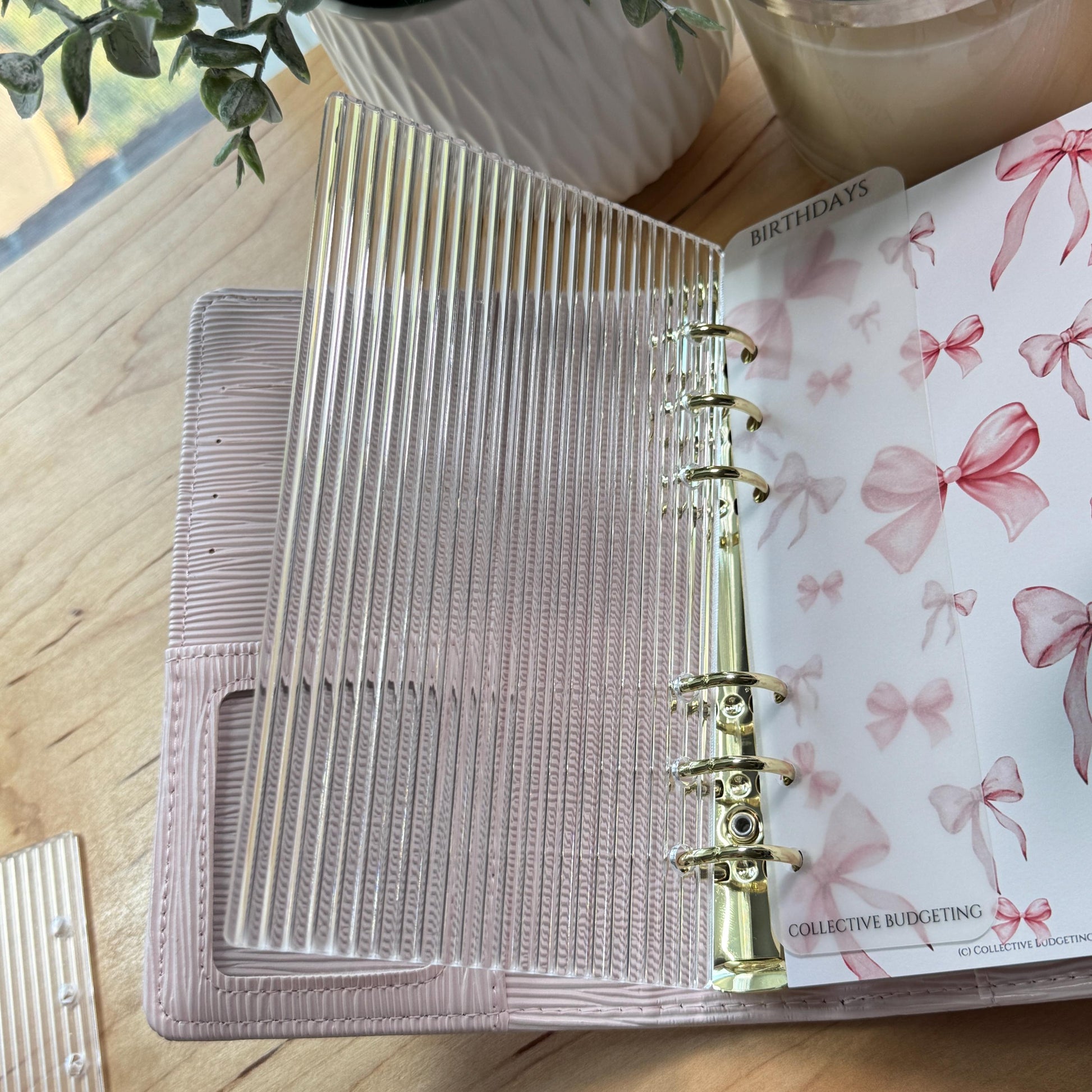 Fluted Acrylic A6/A5 Dashboard | Budget Binder Insert