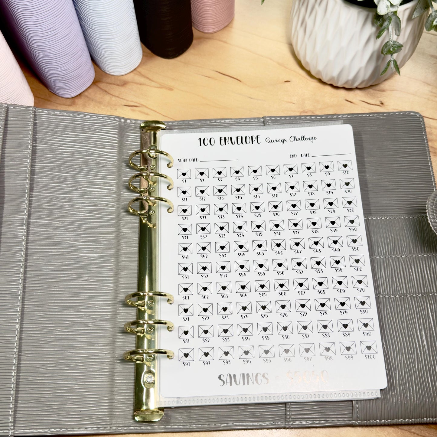 Budget Binder Savings Challenge | A5 A6 Tracker | Stuffing Binder Inserts