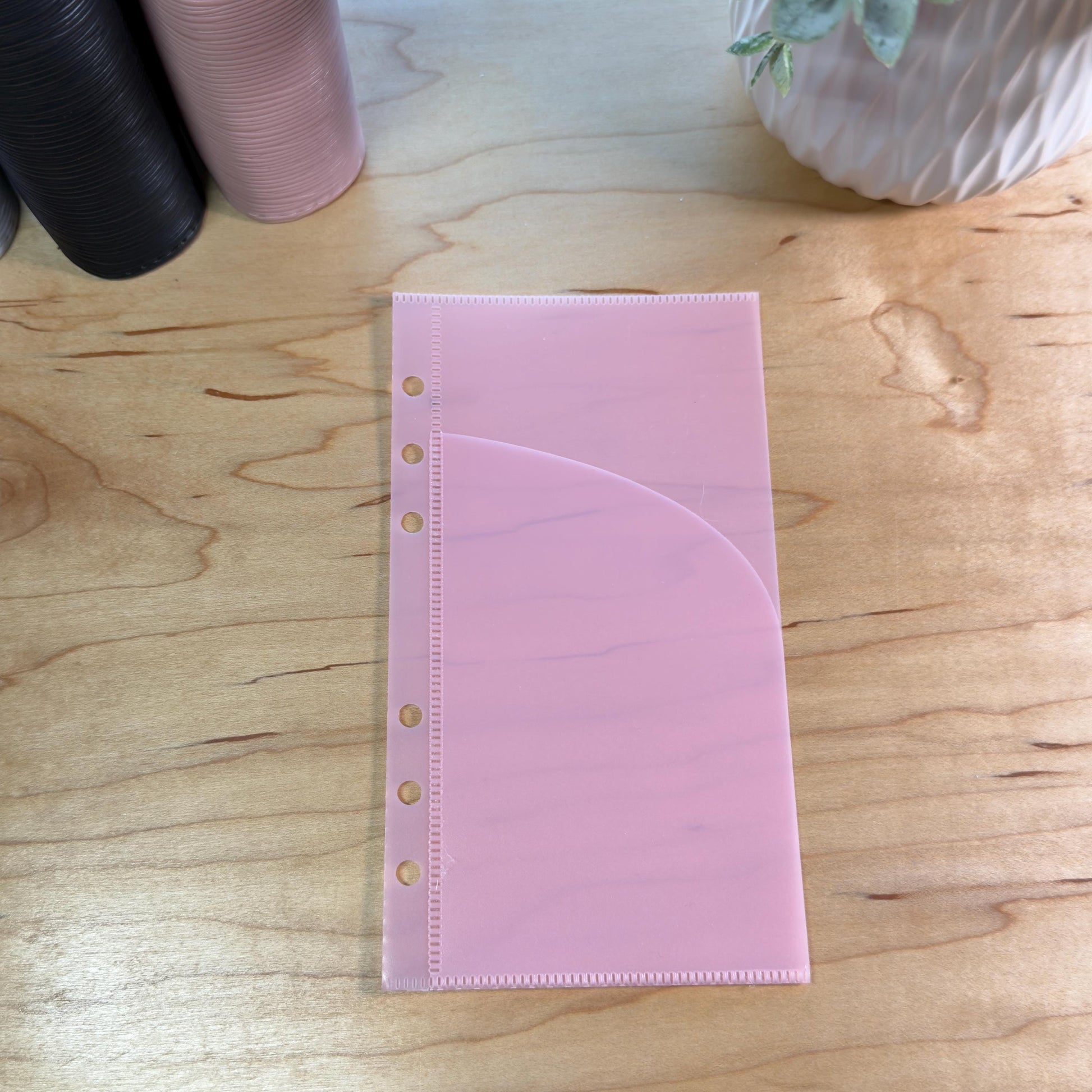 A6 Curved Pocket Envelopes | 2-Pocket Binder Inserts | Set of 6 | Reinforced | 5 Colors |