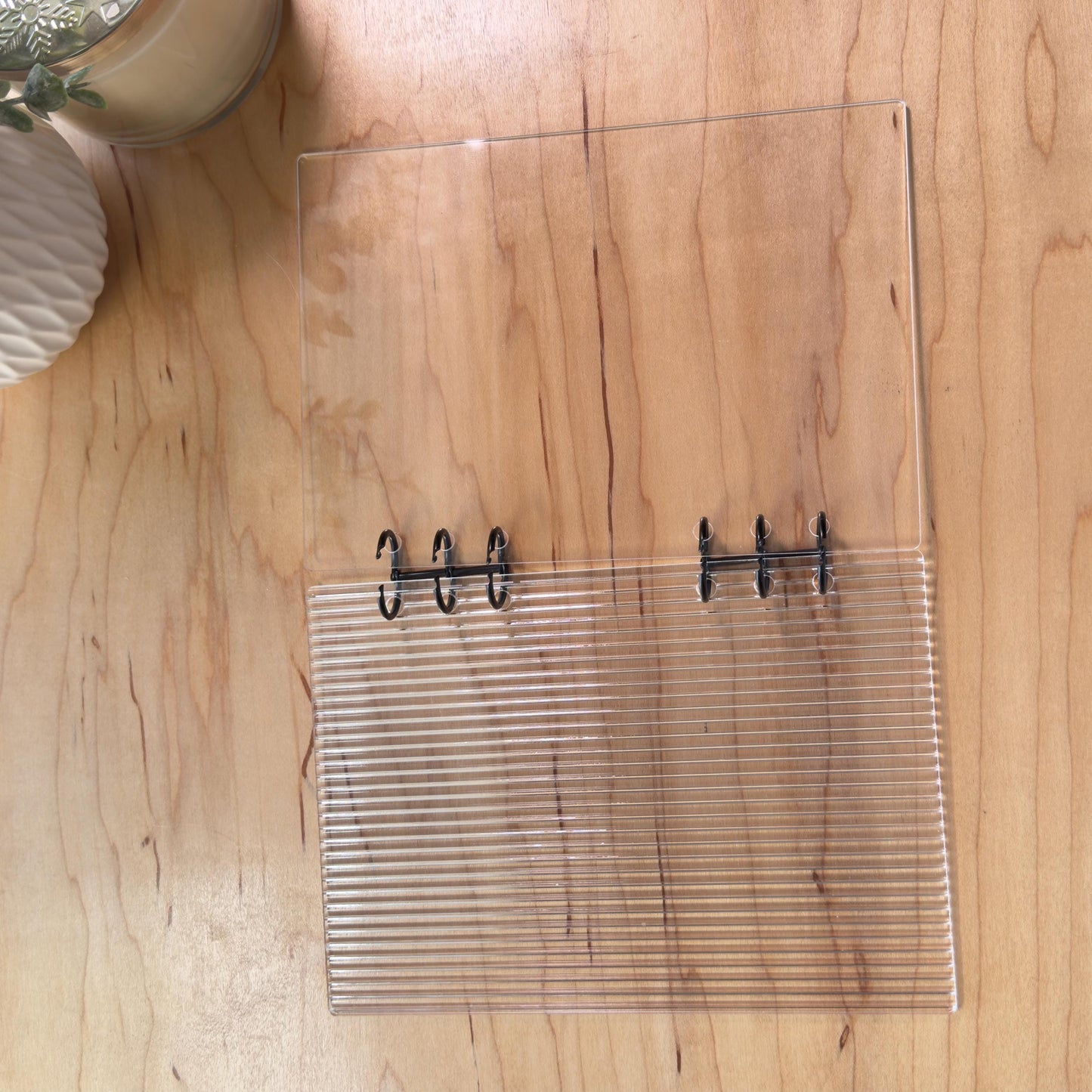 Fluted Acrylic A6/A5 Dashboard | Budget Binder Insert