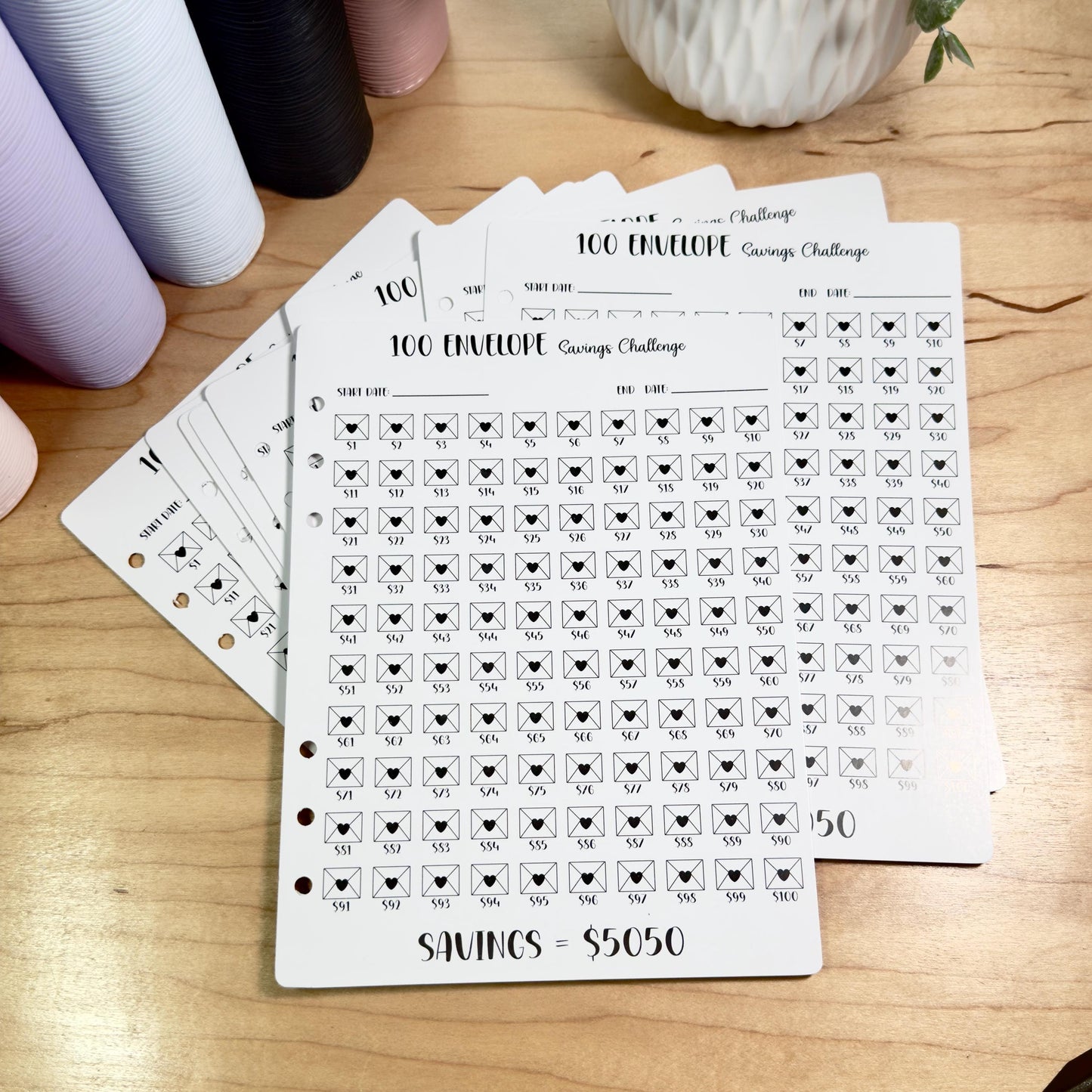 Budget Binder Savings Challenge | A5 A6 Tracker | Stuffing Binder Inserts