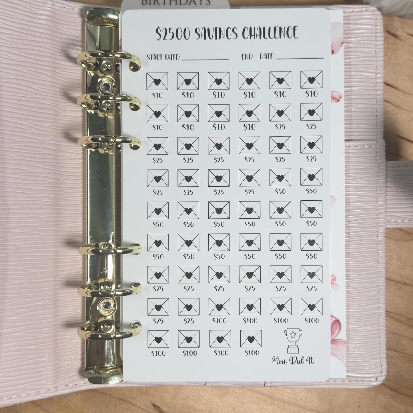 Budget Binder Savings Challenge | A5 A6 Tracker | Stuffing Binder Inserts