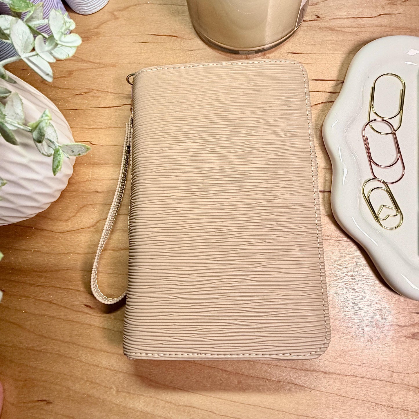 New A6 Zippy Wallet| Zipper Binder Wallet | 3-Zip Cash Stuffing Wallet with Strap