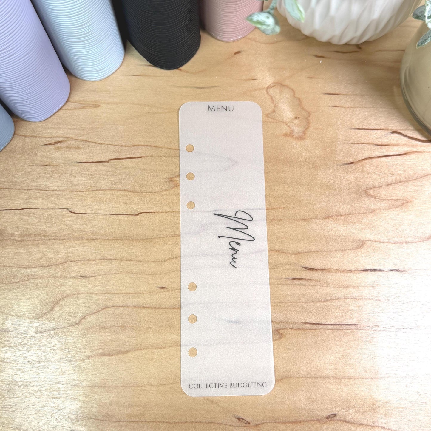 A5 A6 Planner Dividers | Vellum Frosted Matte Binder Tabs for Planning