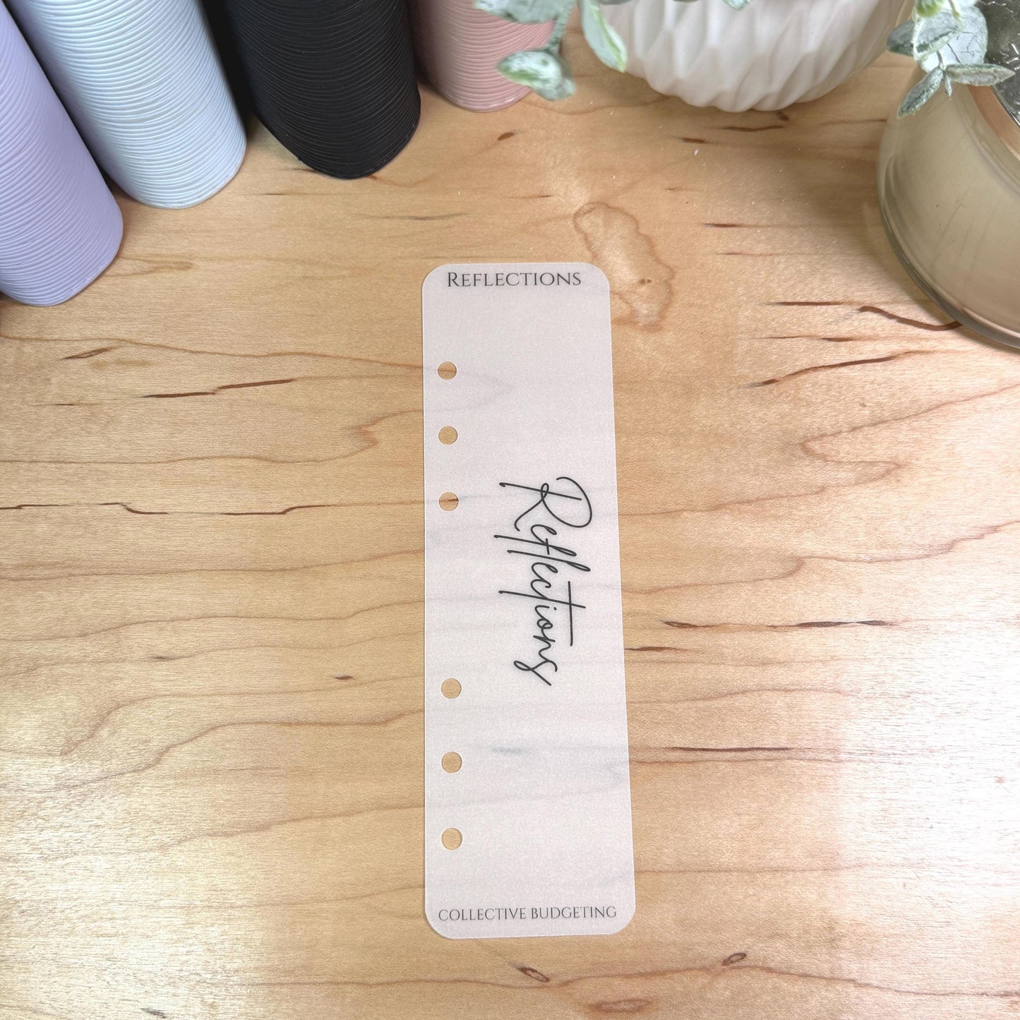 A5 A6 Planner Dividers | Vellum Frosted Matte Binder Tabs for Planning